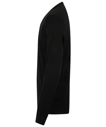 Henbury Cashmere Touch Acrylic V-Neck Jumper
