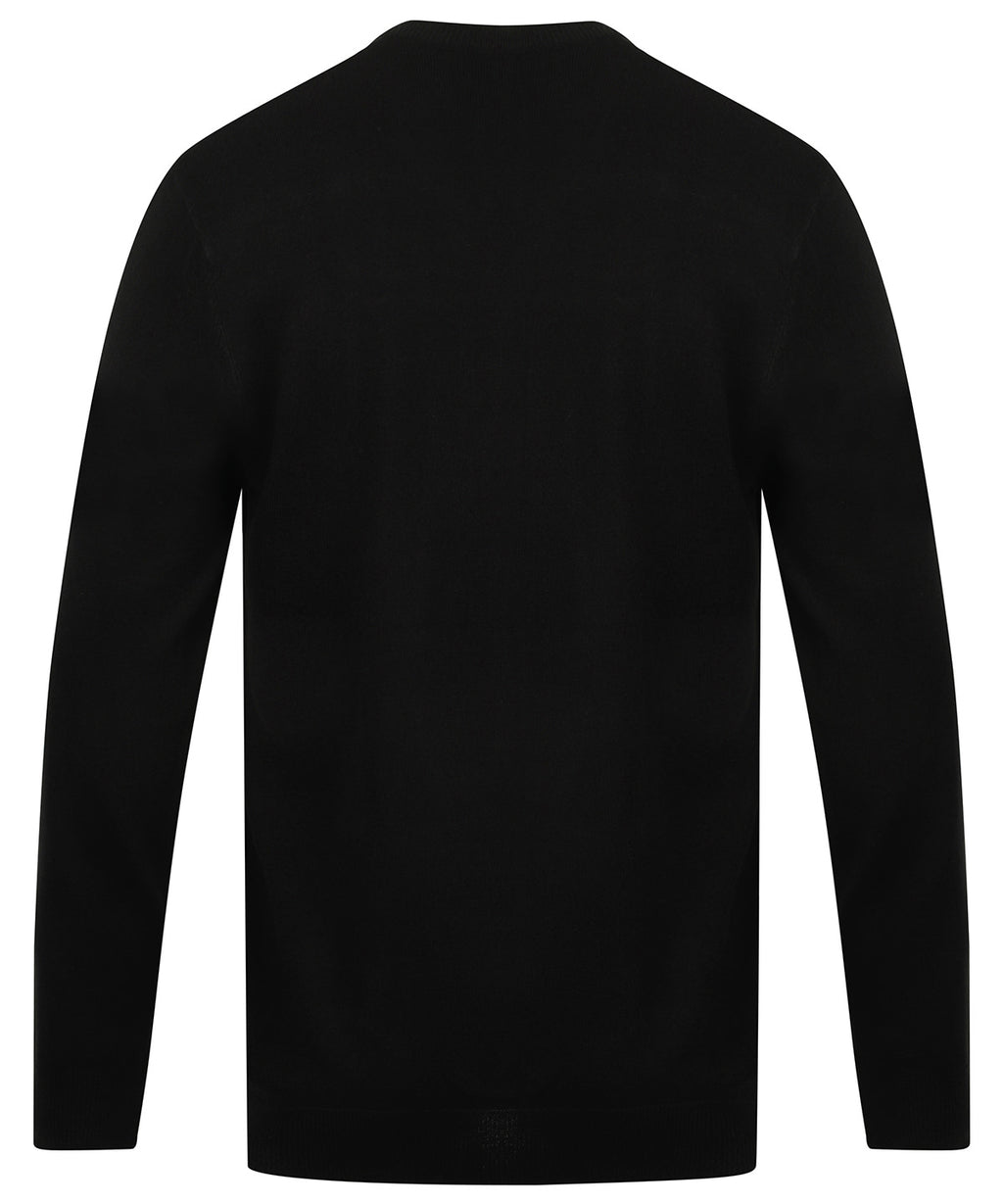 Henbury Cashmere Touch Acrylic V-Neck Jumper