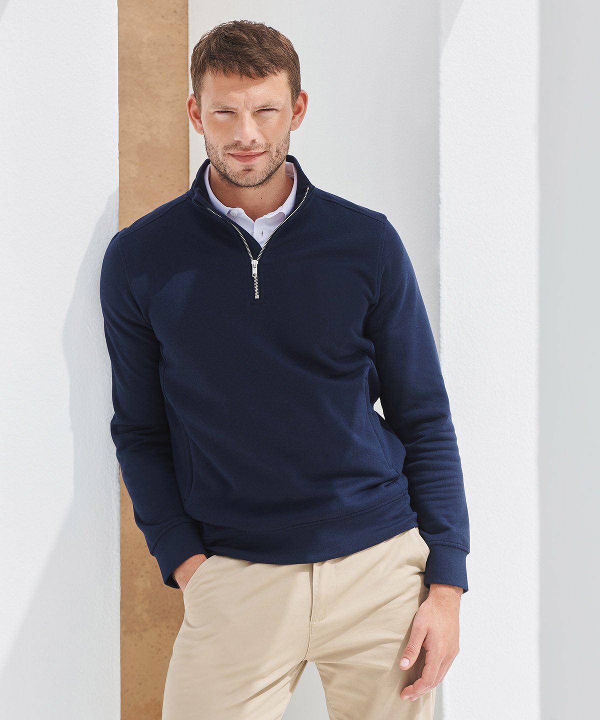 Henbury Unisex Sustainable ¼-Zip Sweatshirt