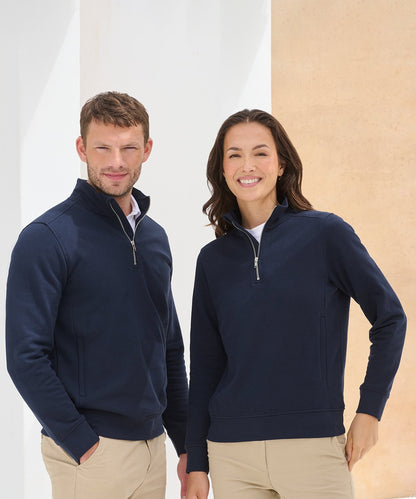 Henbury Unisex Sustainable ¼-Zip Sweatshirt