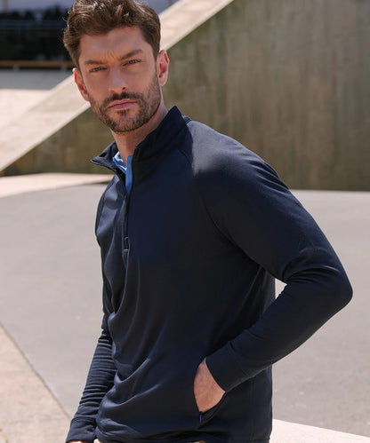 Henbury ¼ Zip Top With Wicking Finish