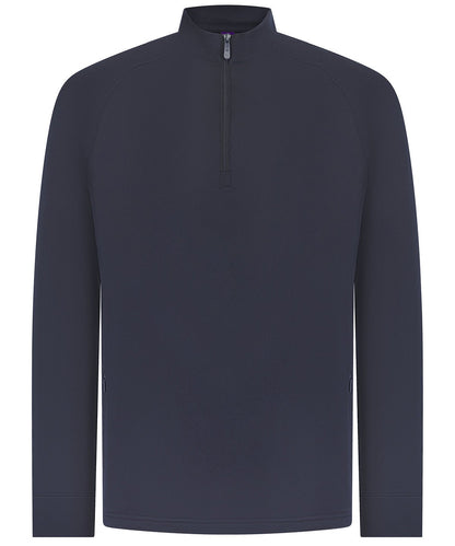 Henbury ¼ Zip Top With Wicking Finish
