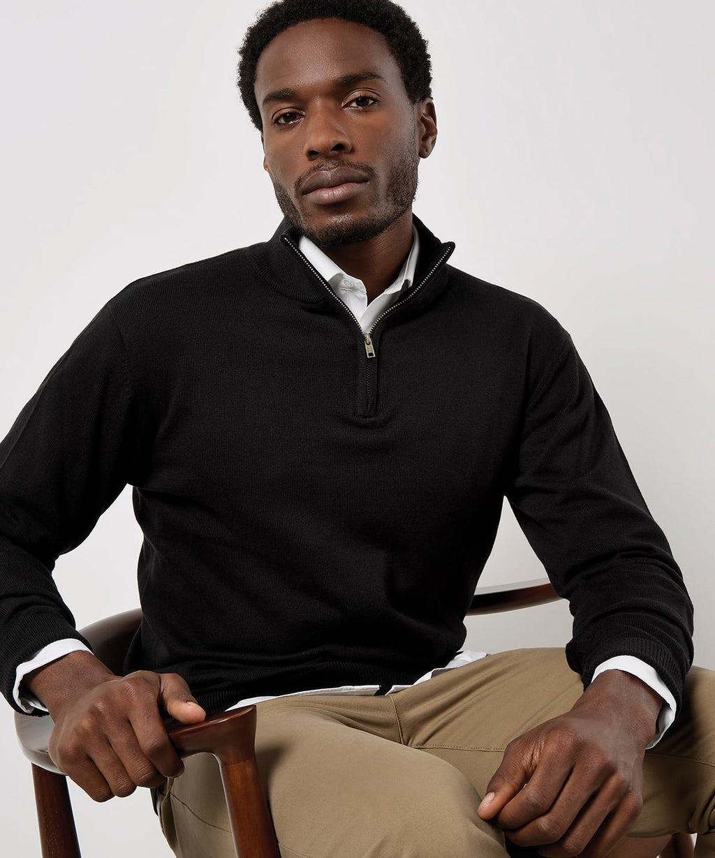 Kustom Kit Regular Fit Arundel ¼-Zip Sweater