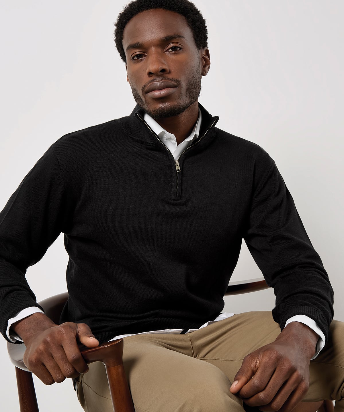 Kustom Kit Regular Fit Arundel ¼-Zip Sweater