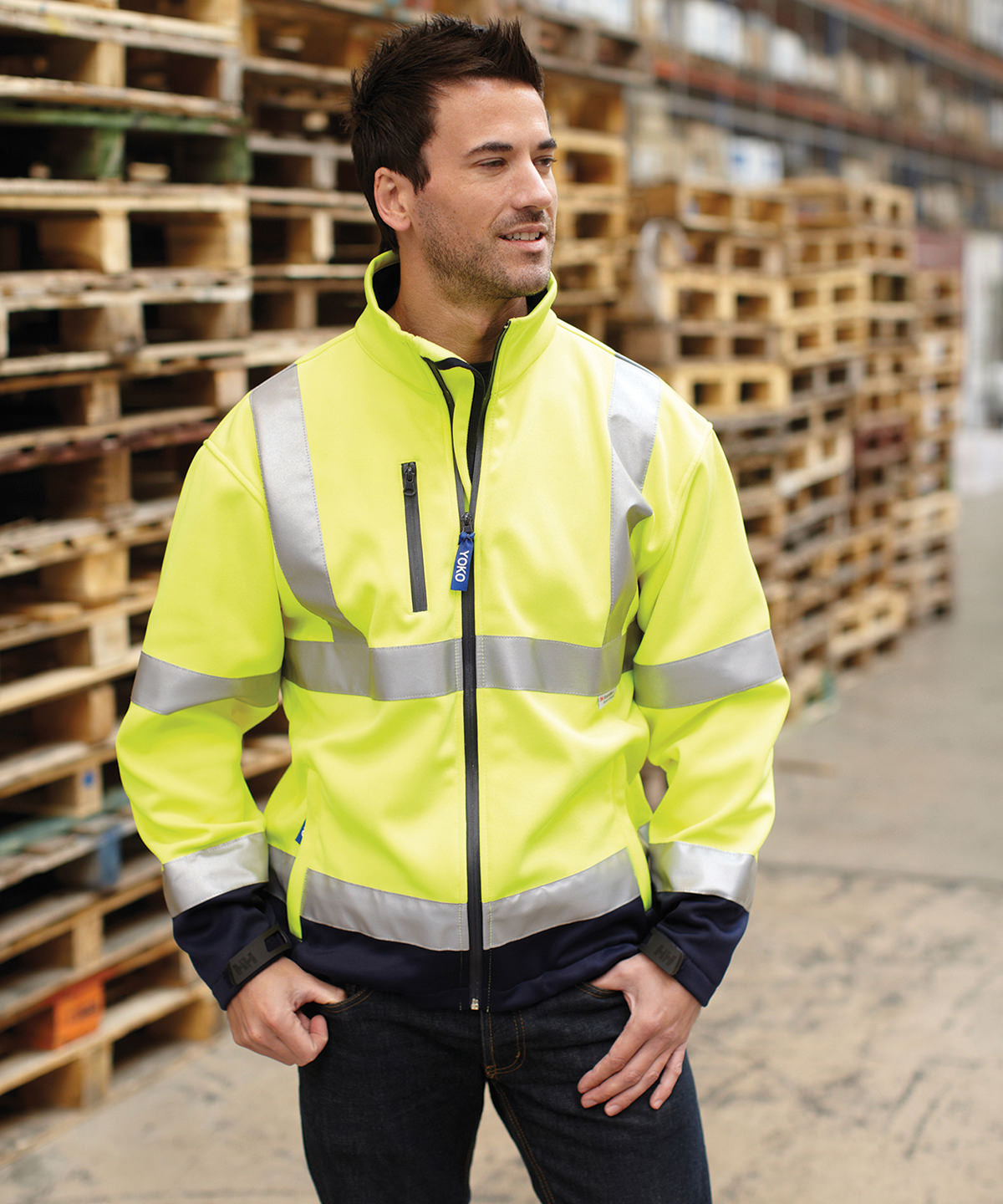 Yoko Hi-Vis Softshell Jacket (HVK09)