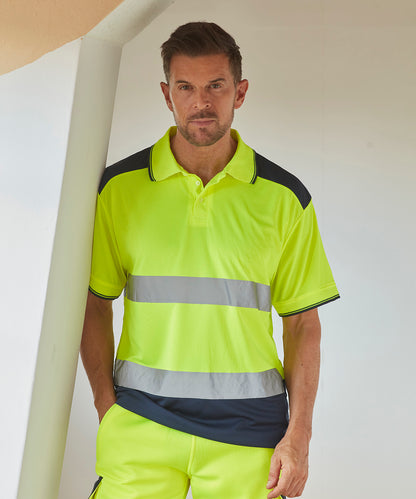 Yoko Hi-Vis Two-Tone Polo Shirt (HVJ220)