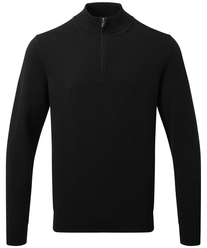 Men's cotton blend Ã¢â‚¬Å¡Ã‚Â¼ zip sweater