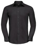 Russell Long Sleeve Polycotton Easycare Fitted Poplin Shirt