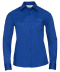 Russell Women's Long Sleeve Polycotton Easycare Poplin Shirt