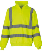 Hi-vis Ãƒâ€šÃ‚Â¼ zip sweatshirt (HVK06)