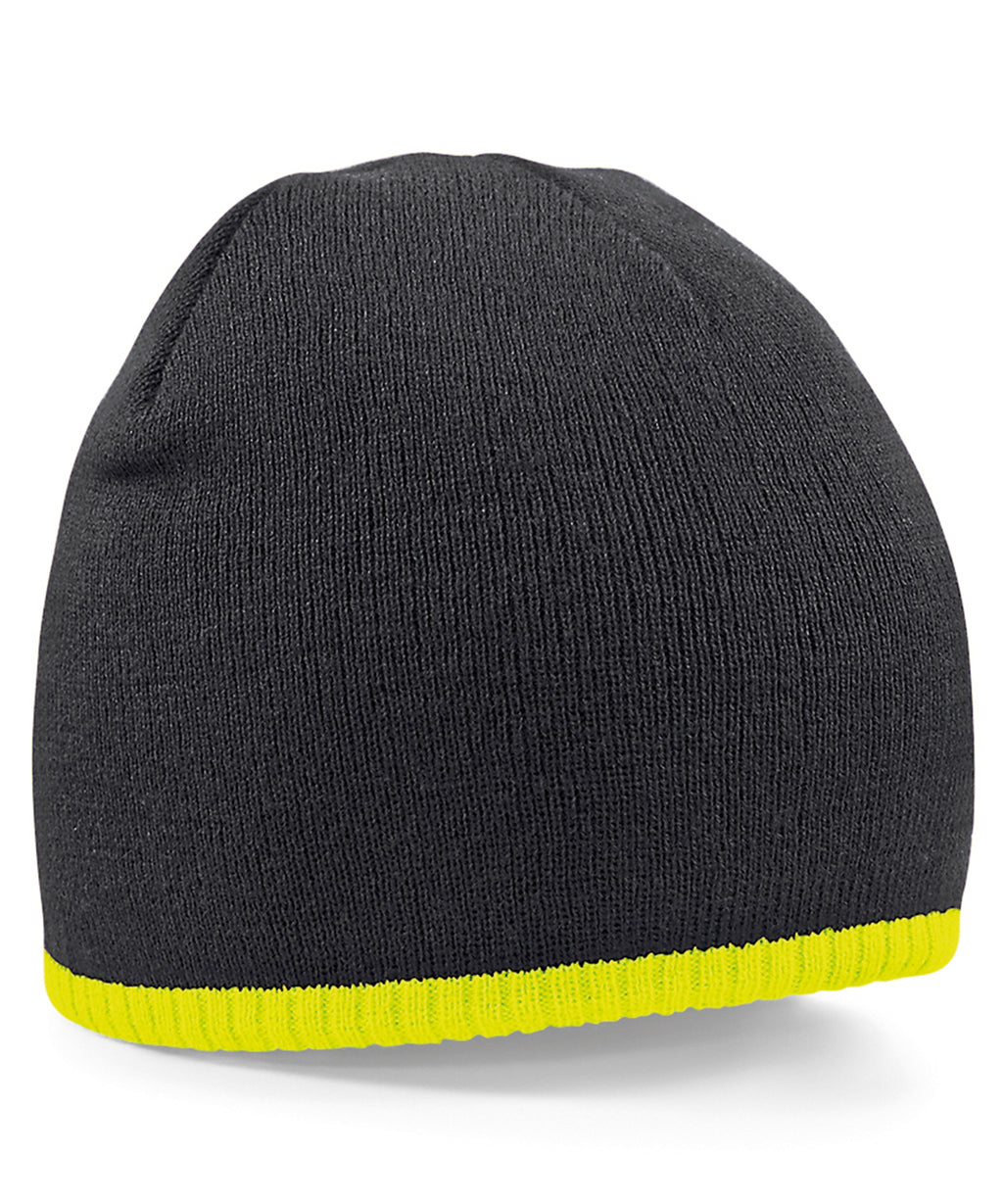 Two-tone pull-on beanie