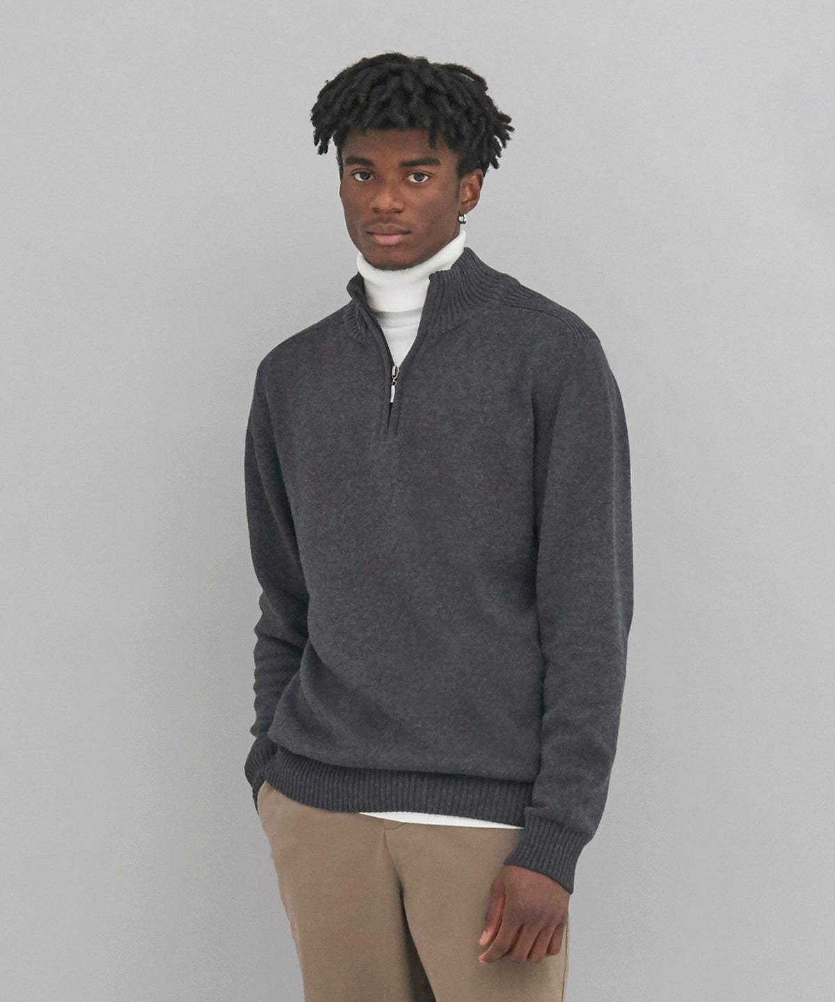 Wakhan Â¼ regen zip knit sweater