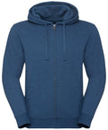 Authentic melange zipped hood sweatshirt