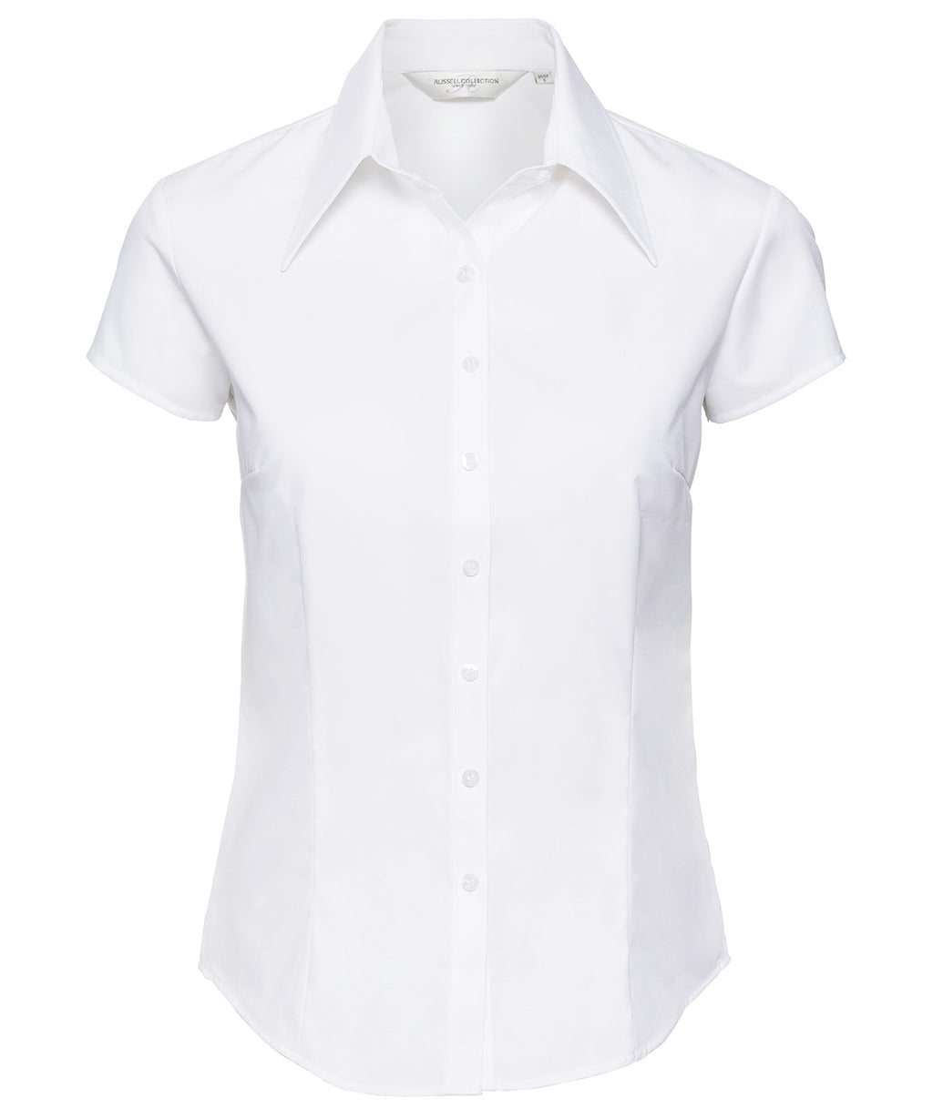 WomenÃƒÂ¢Ã¢â€šÂ¬Ã¢â€žÂ¢s cap sleeve TencelÃƒâ€šÃ‚Â® fitted shirt