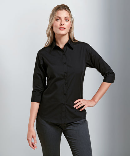 Women's Ãƒâ€šÃ‚Â¾ sleeve poplin blouse