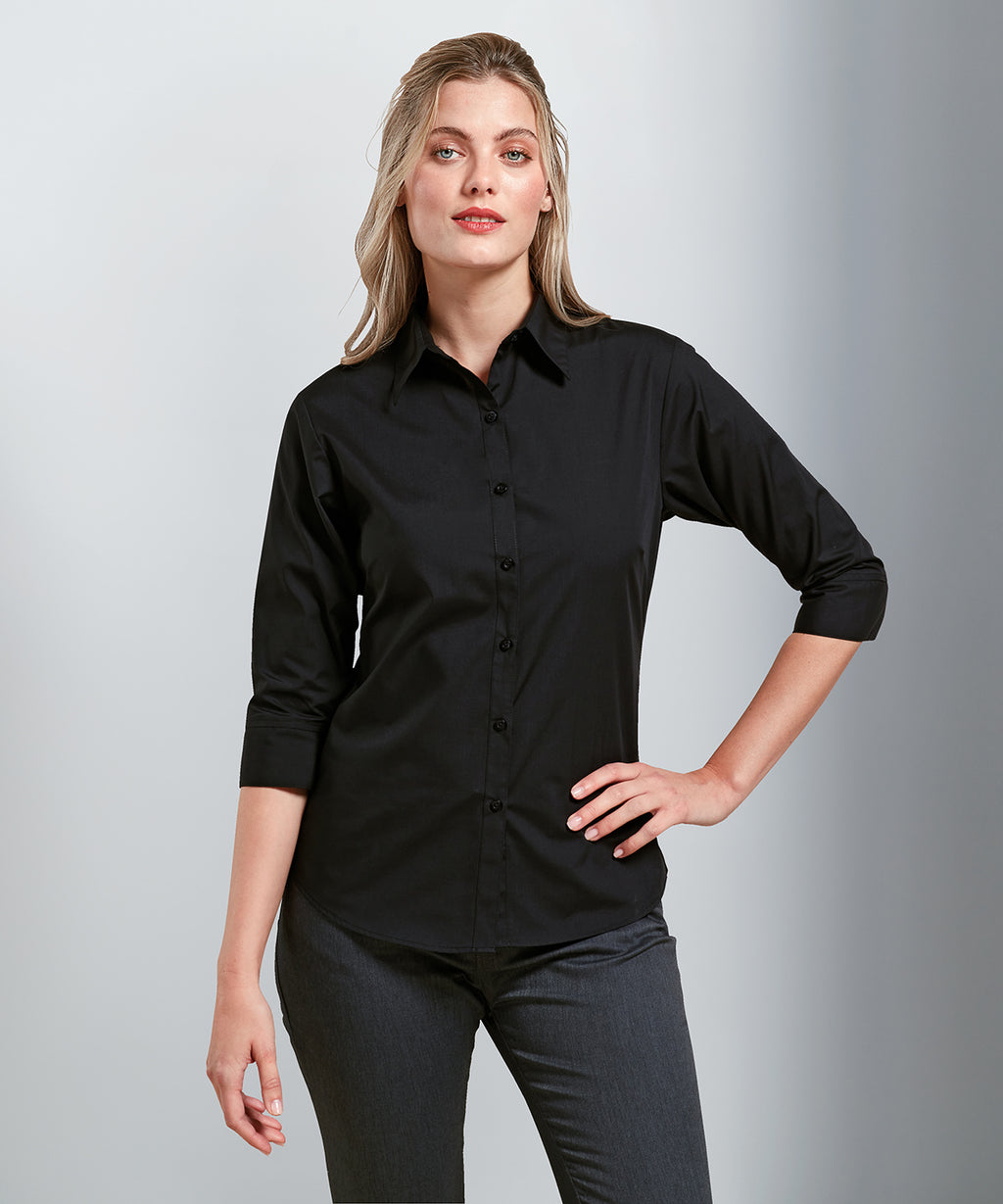 Women's Ãƒâ€šÃ‚Â¾ sleeve poplin blouse