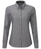WomenÃƒÂ¢Ã¢â€šÂ¬Ã¢â€žÂ¢s Chambray shirt, organic and Fairtrade certified