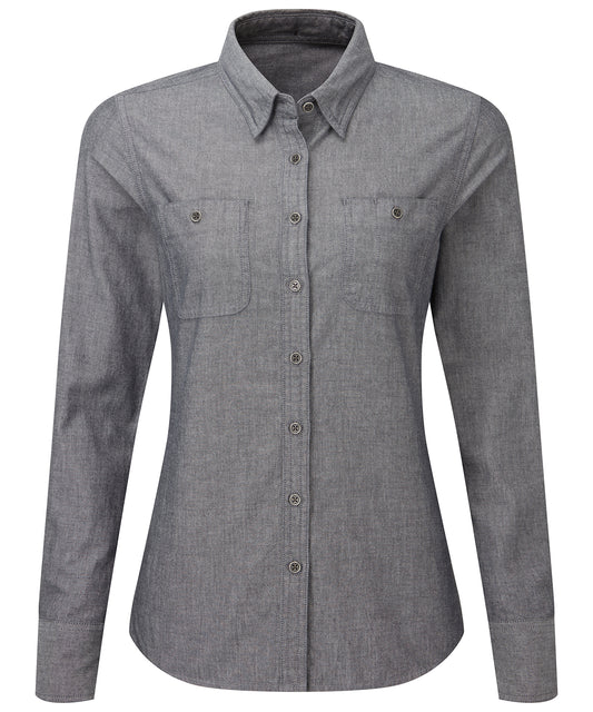 WomenÃƒÂ¢Ã¢â€šÂ¬Ã¢â€žÂ¢s Chambray shirt, organic and Fairtrade certified