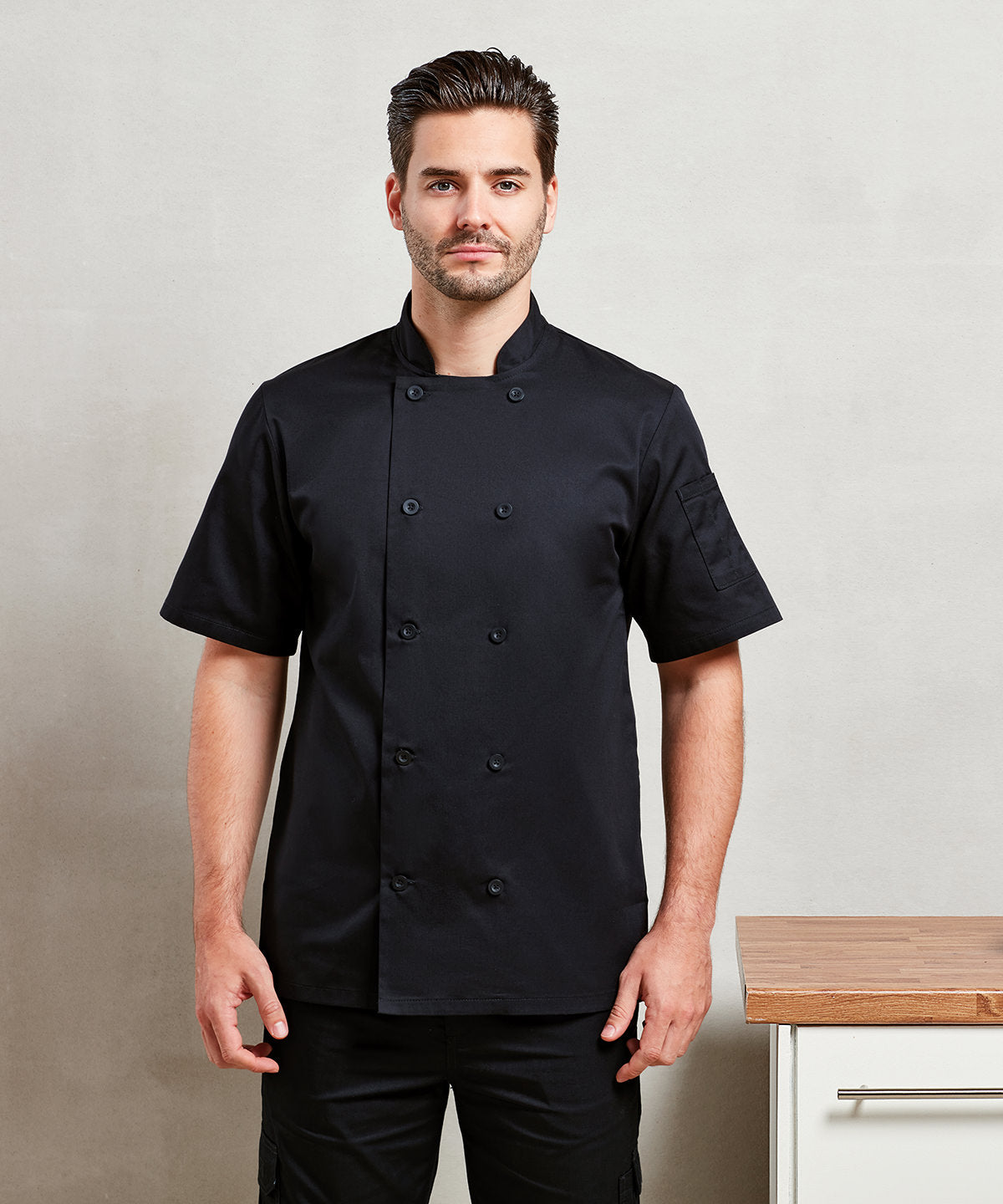 Short sleeve chefÃƒÂ¢Ã¢â€šÂ¬Ã¢â€žÂ¢s jacket