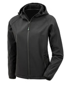 WomenÃƒÂ¢Ã¢â€šÂ¬Ã¢â€žÂ¢s recycled 3-layer printable hooded softshell