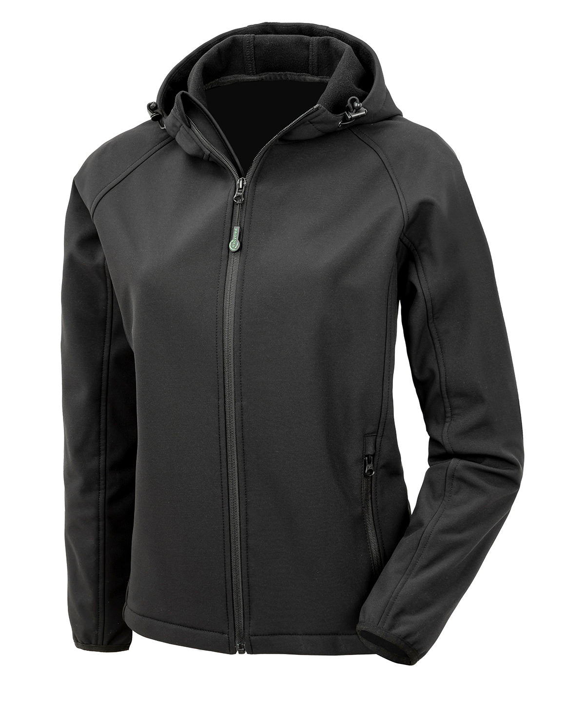 WomenÃƒÂ¢Ã¢â€šÂ¬Ã¢â€žÂ¢s recycled 3-layer printable hooded softshell