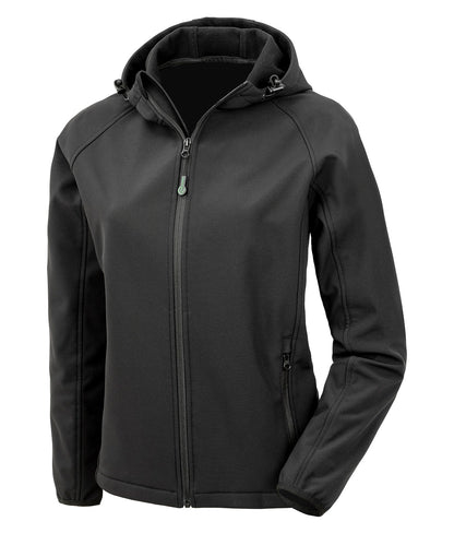 WomenÃƒÂ¢Ã¢â€šÂ¬Ã¢â€žÂ¢s recycled 3-layer printable hooded softshell