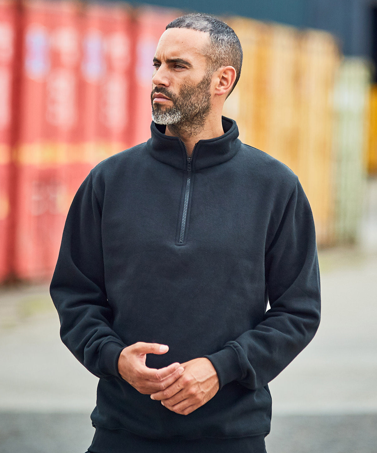 Pro Ã‚Â¼-neck zip sweatshirt