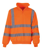 Hi-vis Ãƒâ€šÃ‚Â¼ zip sweatshirt (HVK06)